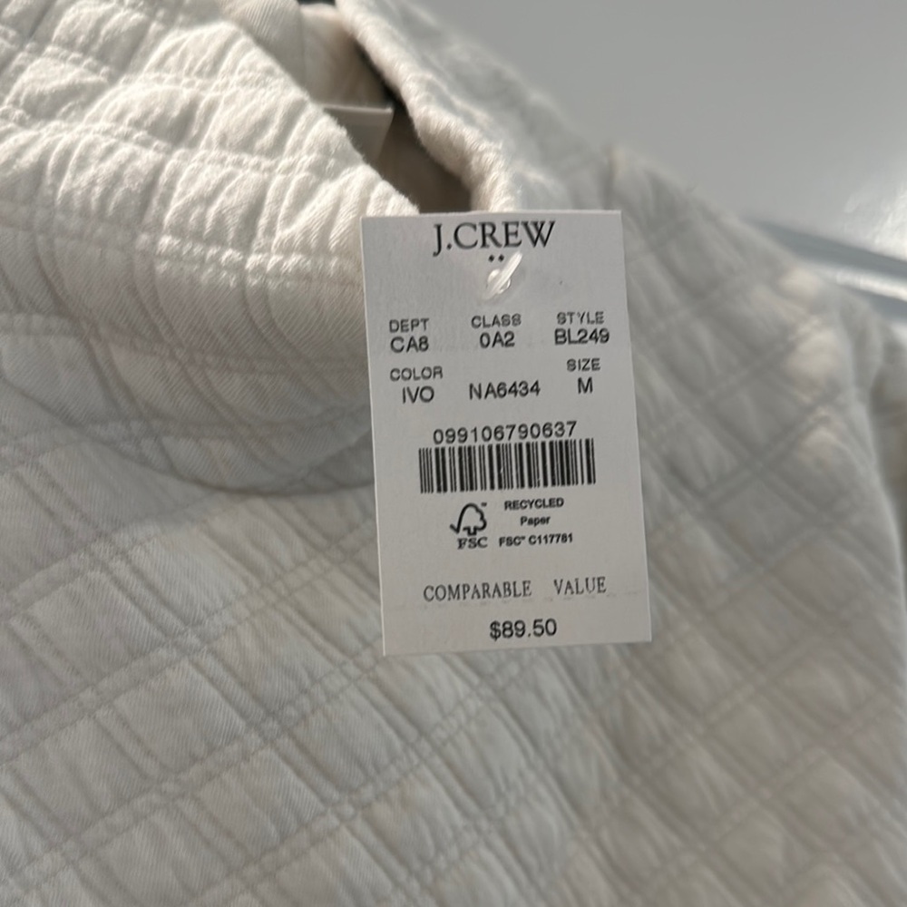 J. Crew Ivory Quilted Pullover - Picture 5 of 7
